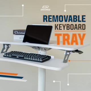 Ergonoz Computer Cart Standing Desk โต๊ะคอมพิวเตอร์ ปรับระดับความสูงได้ มีล้อเลื่อน (EGN-STA02)