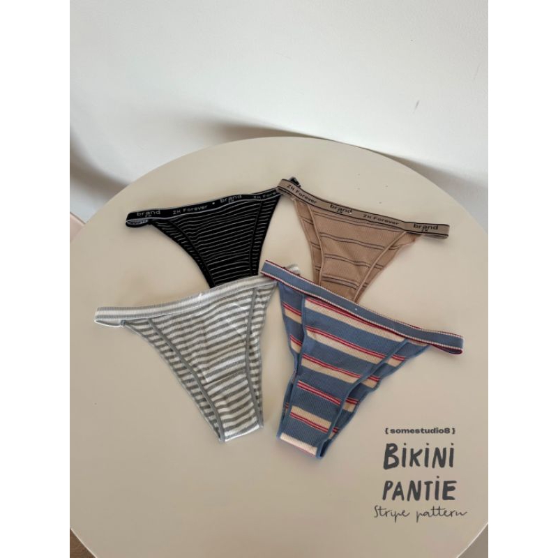 (พร้อมส่ง) 𝘽𝙞𝙠𝙞𝙣𝙞 𝙥𝙖𝙣𝙩𝙞𝙚 ; 𝘴𝘵𝘳𝘪𝘱𝘦 𝘱𝘢𝘵𝘵𝘦𝘳𝘯