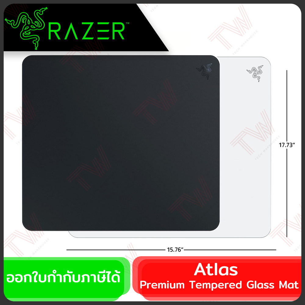 Razer Atlas Premium Tempered Glass Mat  แผ่นรองเมาส์  ของแท้