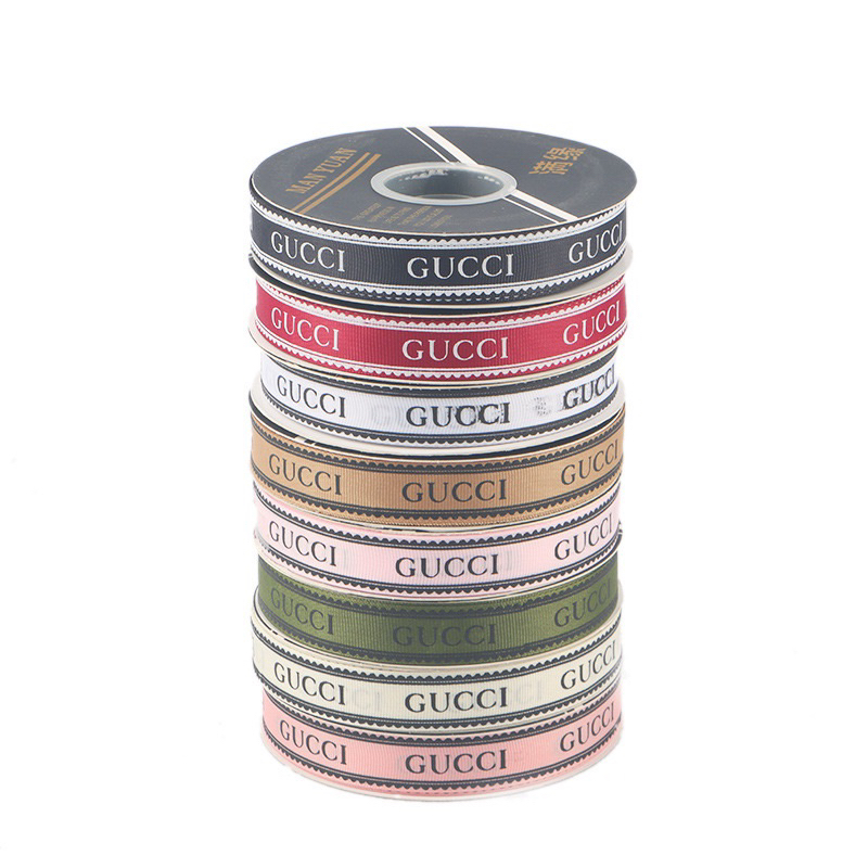 ริบบิ้นผ้า GUCCI ขนาดหน้ากว้าง2 ซม ยาว40 หลาครับ รูปที่ 7