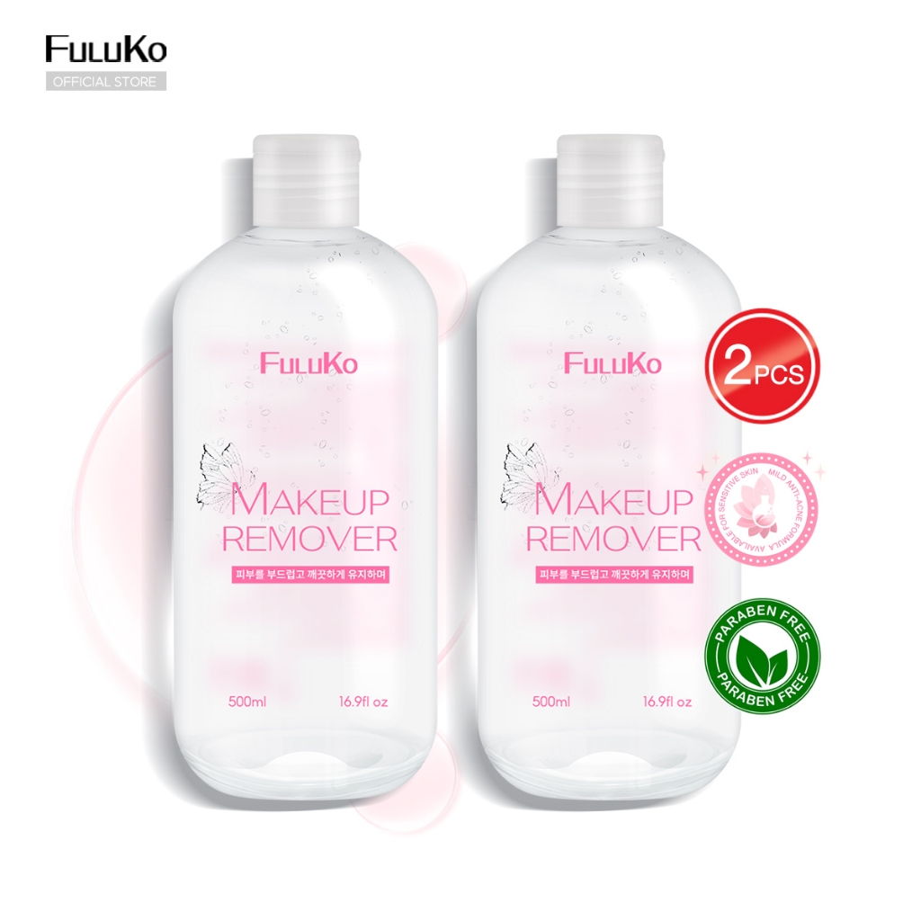 FULUKO Mild Cleansing Water 500ml * 2 สลายเมคอัพ สูตรลดสิว ควบคุมความมัน