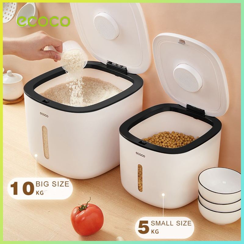 Ecoco กล่องข้าว 5KG 10KG กล่องเก็บซีเรียล กันแมลง กันความชื้น