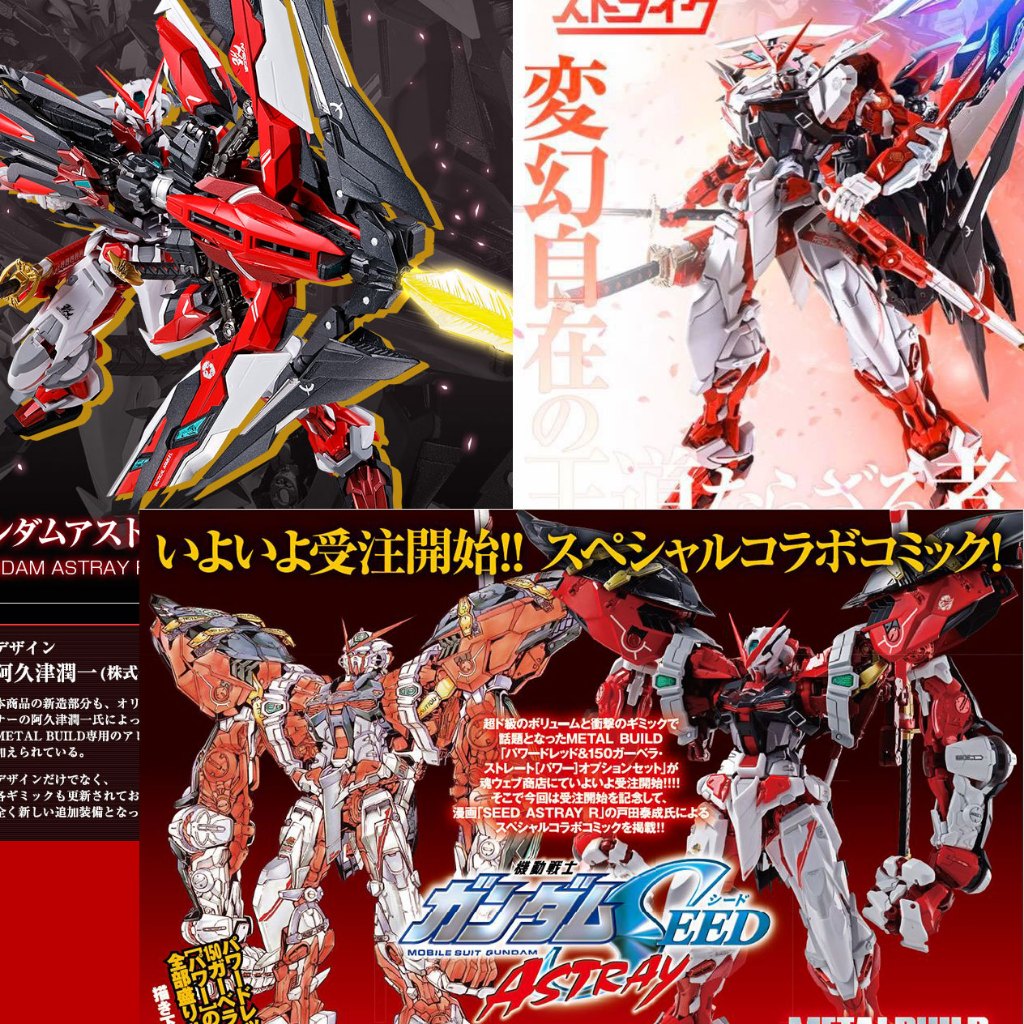 Metal Build MB Gundam Astray Red Frame Kai / Alternative /Powered Red &amp; 150 Gerbera Straight [Power] Option Set BANDAI