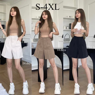 Clearance รุ่น B001 กางเกงขาสั้น เบสิค ผ้าไมโครหนา เก็บพุง ยาวกำลังดี