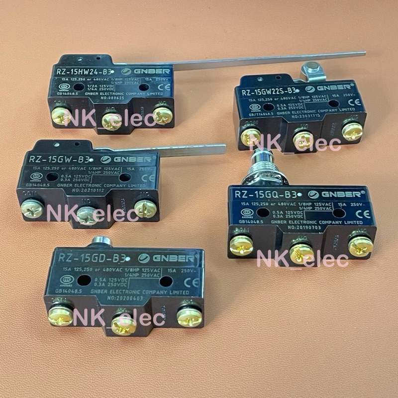 ลิมิตสวิตซ์ GNBER RZ-15GD-B3 RZ-15GW22S-B3 RZ-15GW-B2 RZ-15GQ-B3  RZ-15HW24-B3 พร้อมส่งในไทย