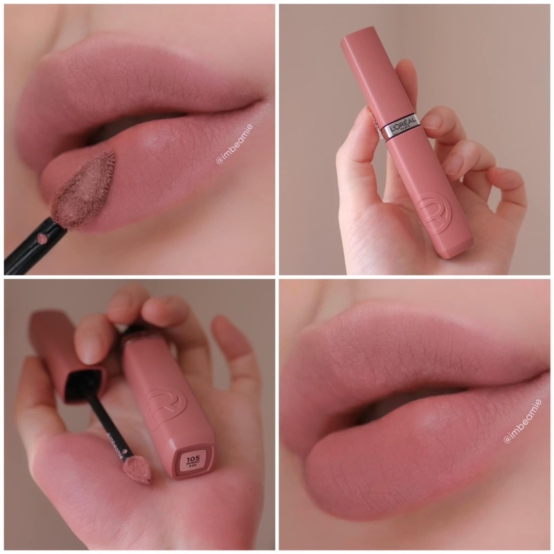 ลิป Loreal ใหม่ล่าสุด 105 ติดทนสะบัดดดด สีสวยมากกก Infallible Matte Resistance ปากเบลอ ปากฟูสุดๆ เบลนง่าย ไม่เหนียว