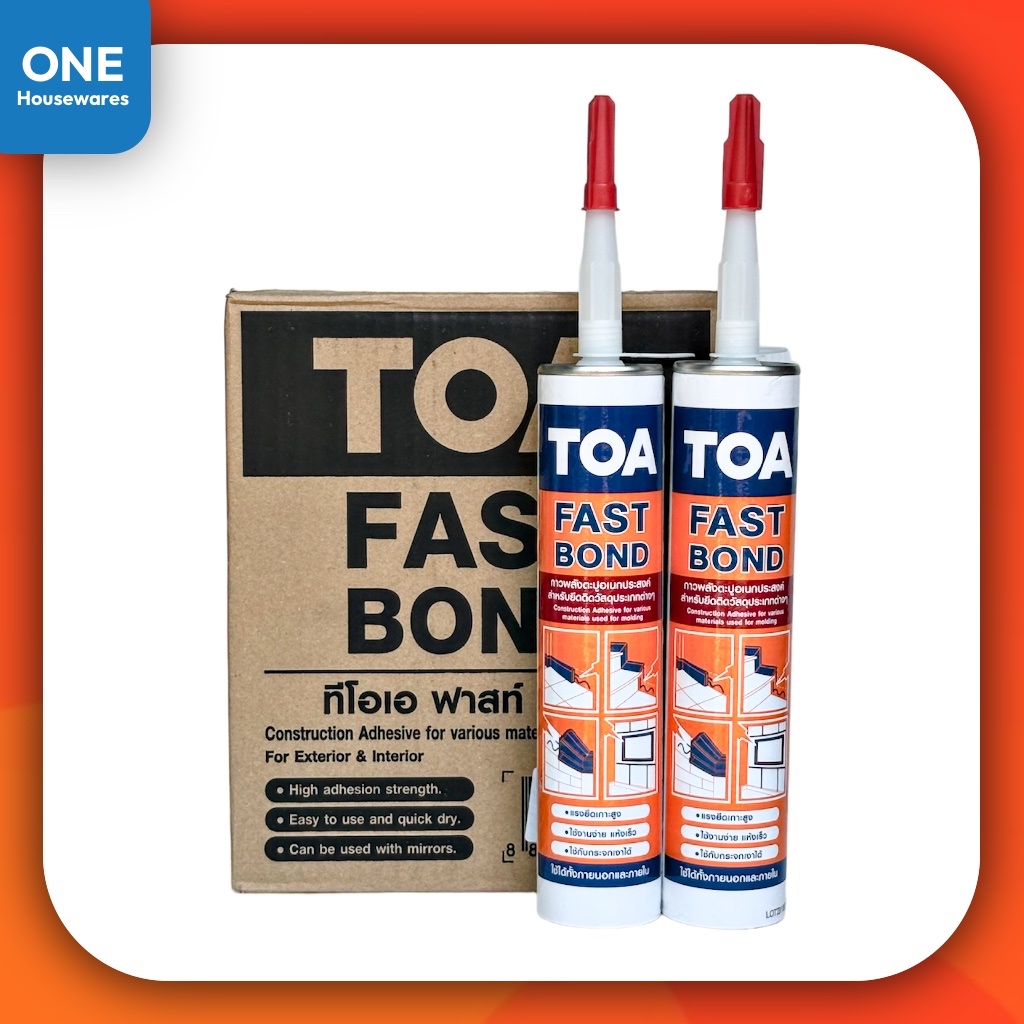 [ยกกล่อง] TOA FAST BOND กาวพลังตะปู กาวตะปู TOA ของแท้ - 12 หลอด