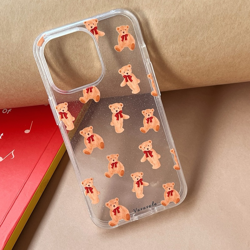 เคสสำหรับไอโฟน ลาย Be mine Bear - Dual Guard เคสใส 2 ชั้น iPhone (ผลิตตามออร์เดอร์)