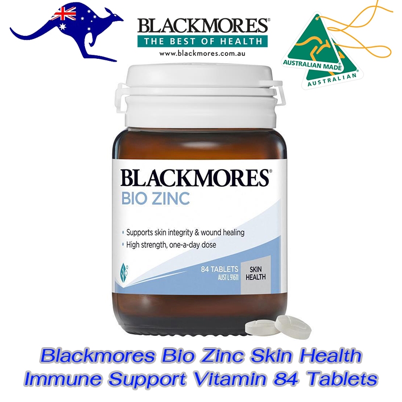Blackmores ซิงค์ ธรรมชาติ Bio Zinc Skin Health Immune Support Vitamin 84 Tablets