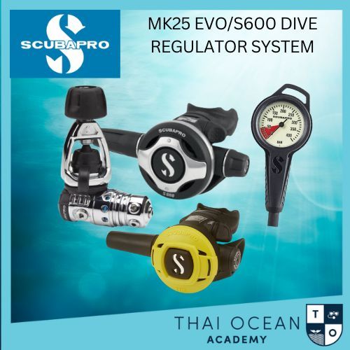 SCUBAPRO MK25 EVO BT + S600  + R195 Set (1stage + Reg + Oct + Gauge)