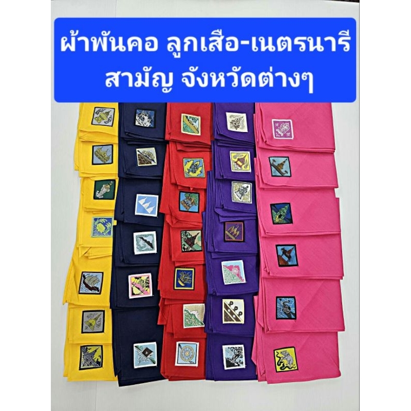 ผ้าพันคอ ลูกเสือ-เนตรนารี สามัญ จังหวัดต่างๆ (วอกเกิ้ล และ ผ้าพันคอ ขายแยกชิ้นกัน)