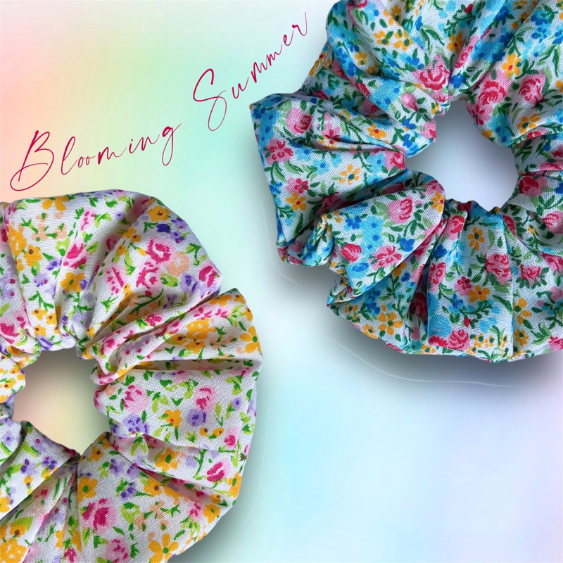 NEW Blooming Summer☼ ยางรัดผมแฟชั่น ลายดอกไม้สดใส
