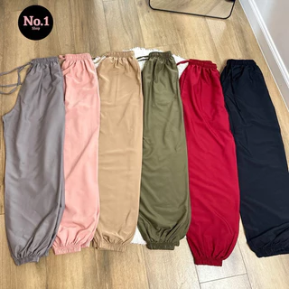 กางเกงสีเรียบขาจั้ม รุ่น Classic ผ้าไหมญี่ปุ่นนุ่มสบายไม่ต้องรีด กางเกงใส่สบาย เชือกรูดได้จริง Clothing