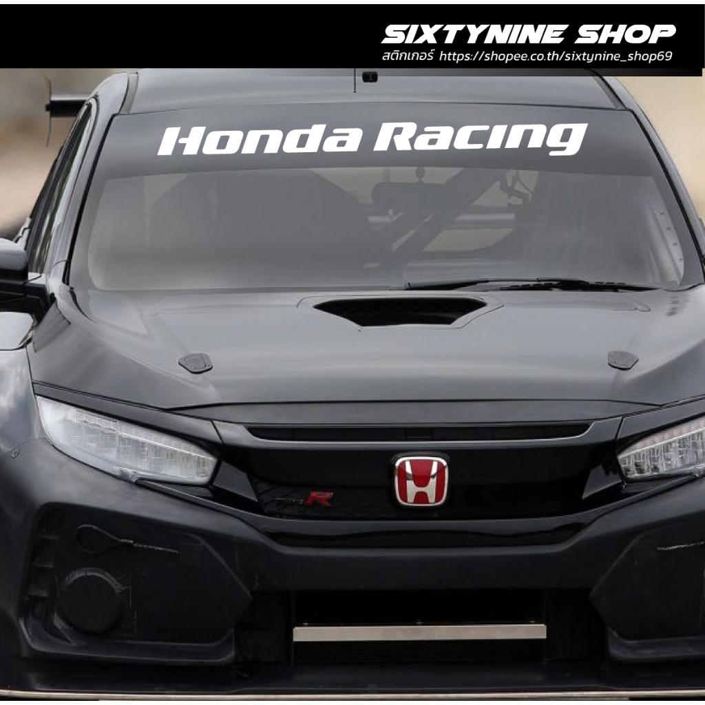 สติกเกอร์ HONDA RACING ติดคาดกระจกรถ honda ได้ทุกรุ่น HONDA RACING