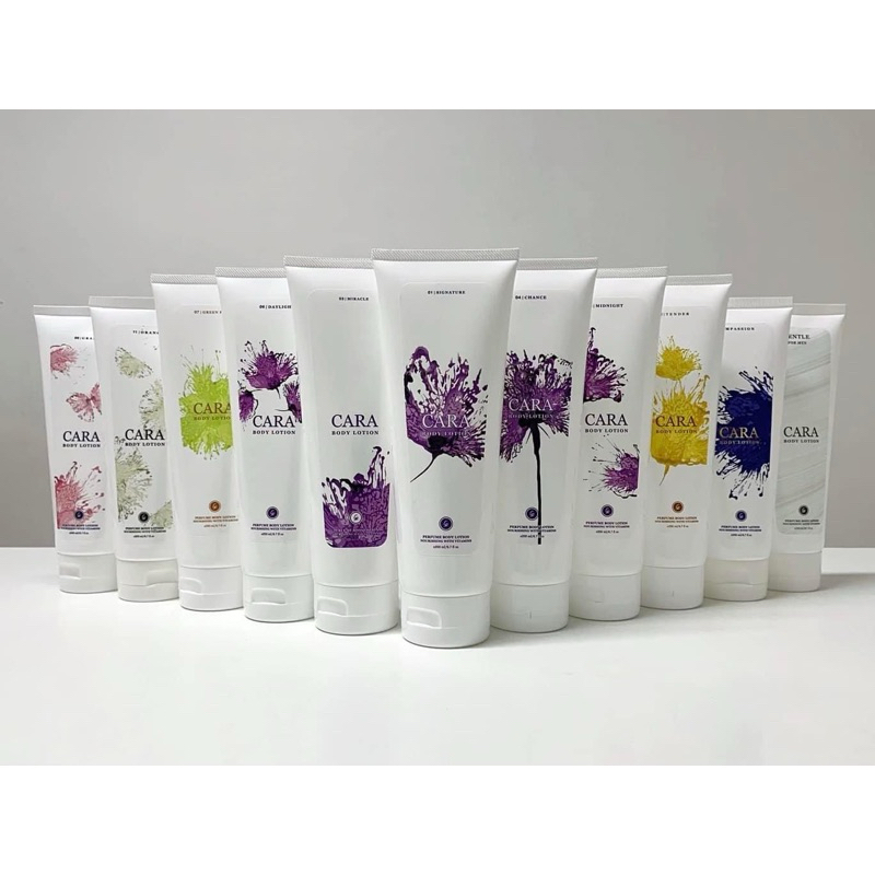15 กลิ่น พร้อมส่ง Cara โลชั่นน้ำหอม 200ml. (**ฝาขาว หลอดติดสติกเกอร์ข้างเดียวนะคะ)