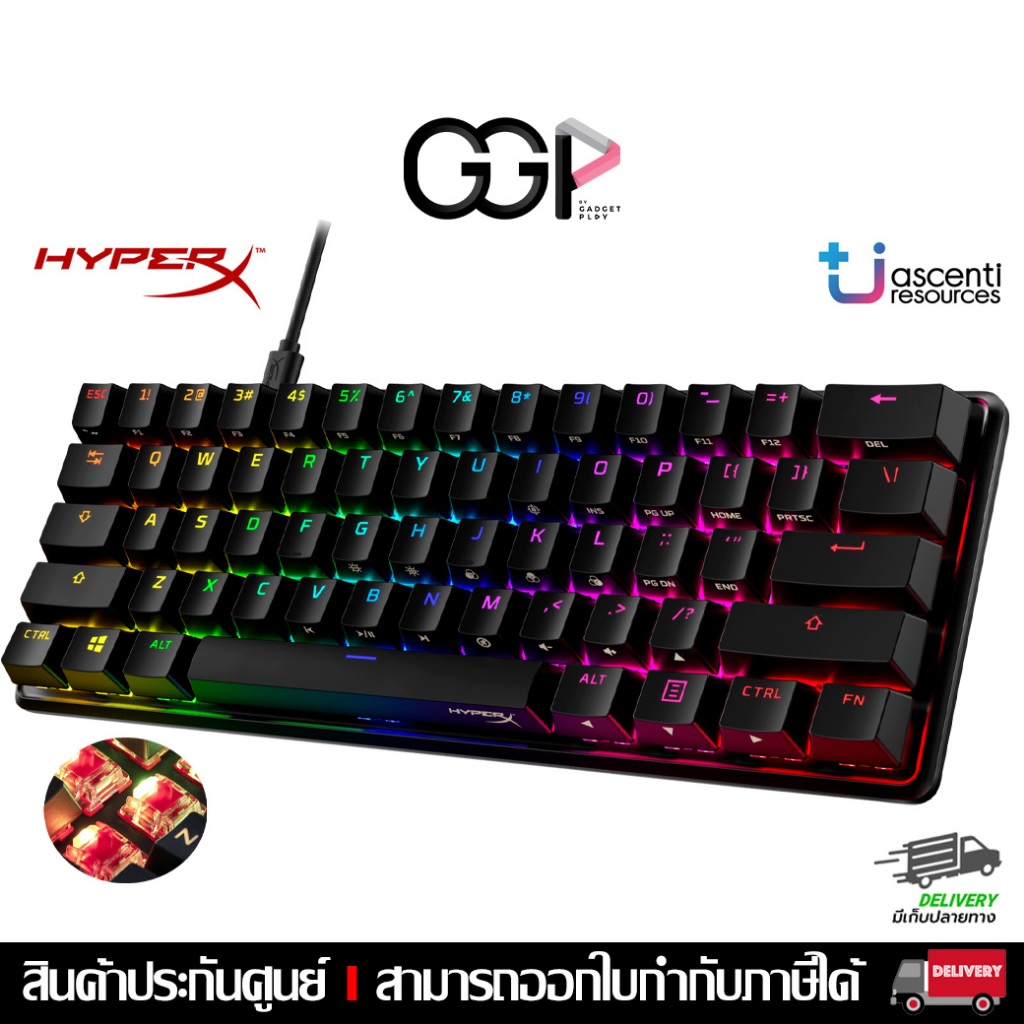 [กรุงเทพ ด่วน 1 ชั่วโมง] HYPER X K/B ALLOY ORIGINS 60 RED/LINEAR SW (US) : 4P5N4AA#ABA ประกันศูนย์