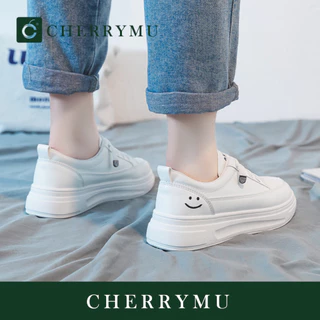 CHERRYMU รุ่นQZ131 รองเท้าหนังนิ่ม ใส่สบาย รองเท้าแฟชั่น รองเท้าแบบสวม