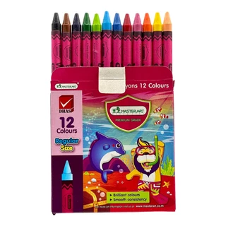 changkid สีเทียน Master Art ขนาดกลาง 12 สี แข็งแรง ไม่หักง่าย มีเนื้อสีที่เรียบเนียน ให้ความรู้สึกนุ่มนวลเวลาระบาย