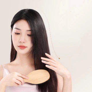 พร้อมส่ง หวีขนหมูป่า ลดผมร่วง ทำให้ผมเงางาม แก้ผมพันกัน นวดหนังศีรษะ สบายผม