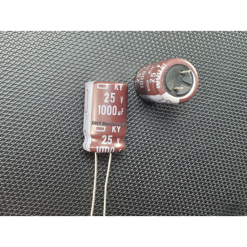 (2ชิ้น) 1000uF25V 12.5x20mm KY 25V1000UF Japan Nikitsu Electrolytic Capacitor 25V 1000UF High Freque