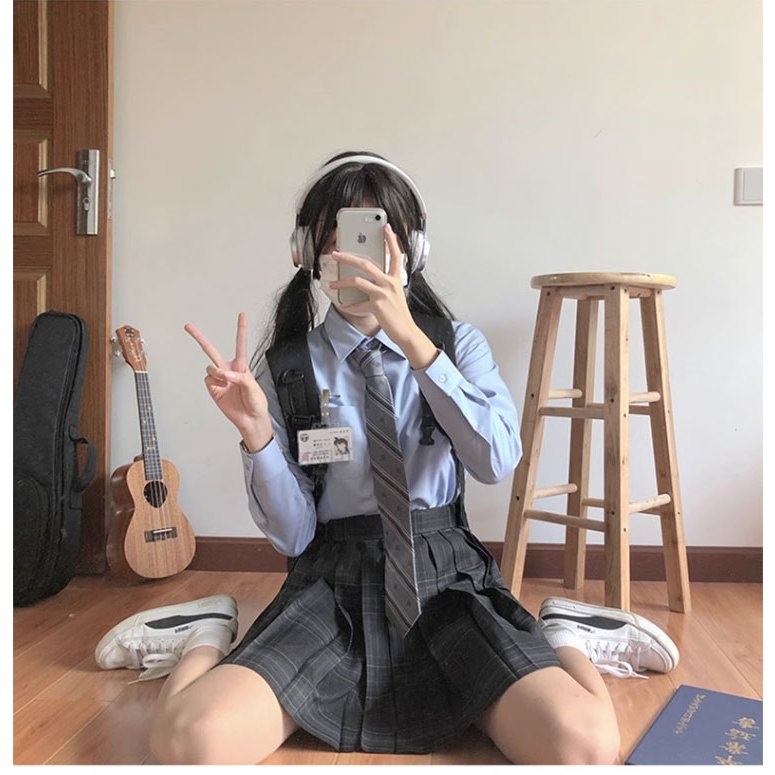 เสื้อเชิ้ตแขนยาวคอปกผู้หญิง oversize cotton เสื้อผ้าแฟชั่นสไตล์ญี่ปุ่นสุดน่ารักสไตล์วิทยาลัย เรียบๆแต่สวยใส่ชิวๆ FUUU060