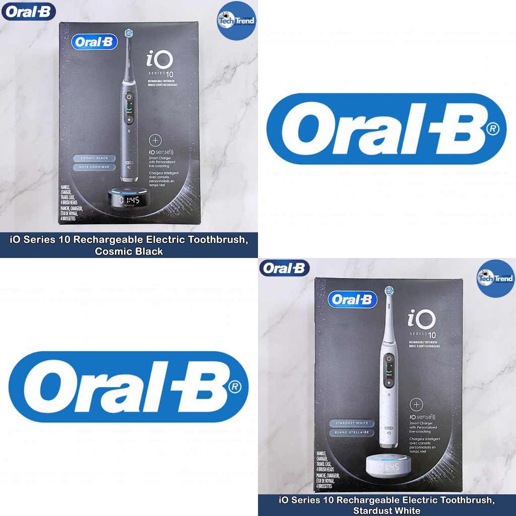 (Oral-B) iO Series 10 Rechargeable Electric Toothbrush ออรัล-บี แปรงสีฟันไฟฟ้า แบบชาร์จได้ พกพาสะดวก