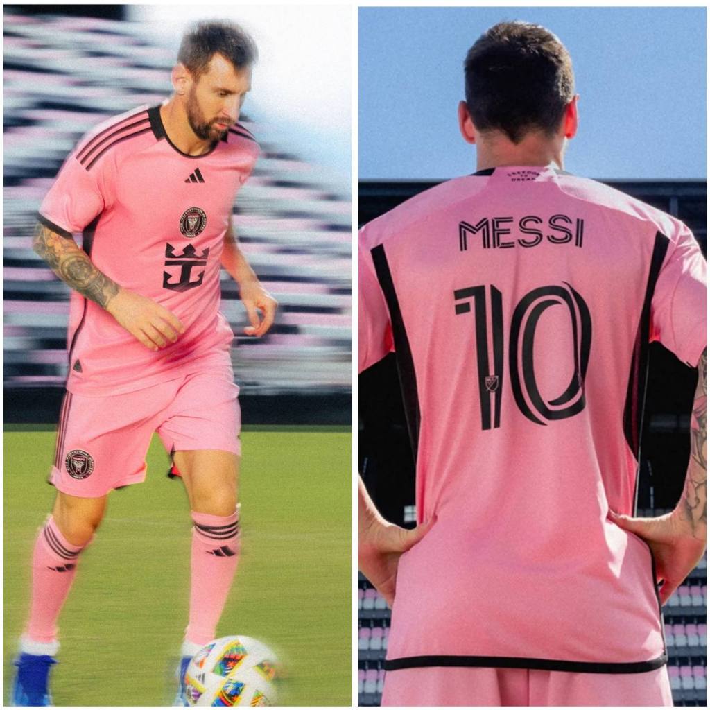 เสื้อกีฬา ทีมอินเตอร์ไมอามี มีเบอร์กับชื่อM10 Fc Shirt ฤดูกาลใหม่ ปี2024/25 ชุดบอลผู้ใหญ่ สินค้าพร้อมชุด (เสื้อ +กางเกง)