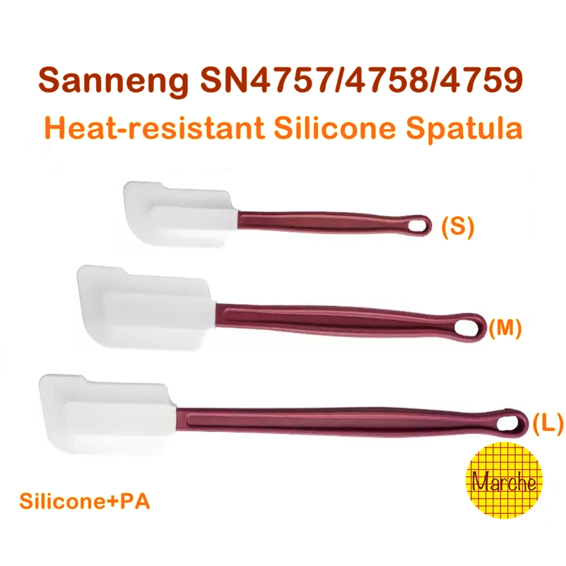 Sanneng SN4757/ 4758/ 4759 Heat-resistant Silicone Spatula Size S/M/L ทนความร้อน อุปกรณ์ทำอาหารไม้พายซิลิโคน
