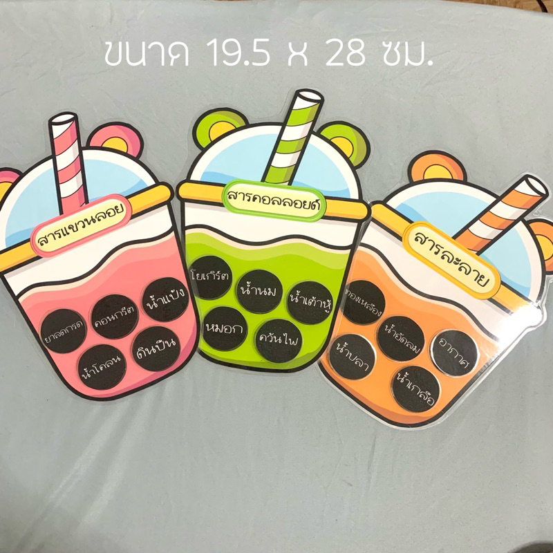 "สาร" สื่อการสอนวิทยาศาสตร์(1ชุดได้3ชิ้น)