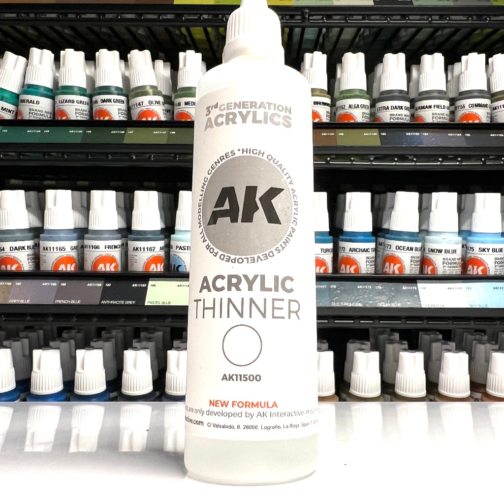 AK11500 3Gen. Thinner 100ml ตัวทำละลายสำหรับสีอะคริลิคสูตรน้ำ AK ซีรีย์ 3G