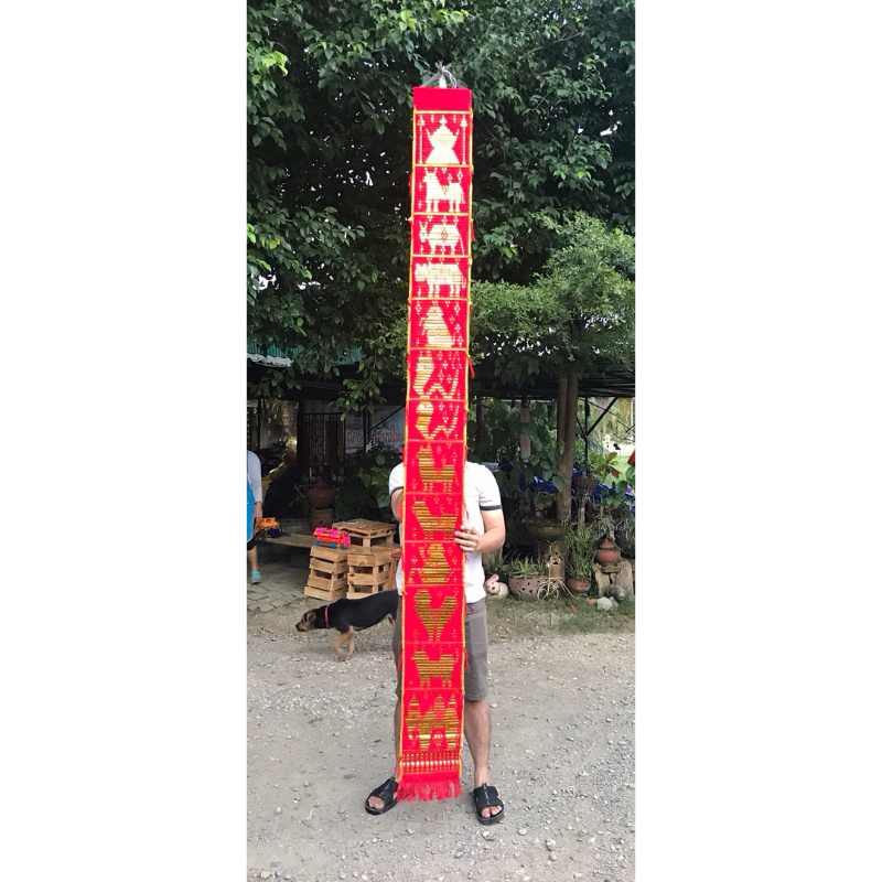 ตุงไหมพรม 12 ราศรี ตุงไหมพรม 12 นักกษัตริย์ ตุงมงคล ราคาต่อผืน - รูปที่ 6