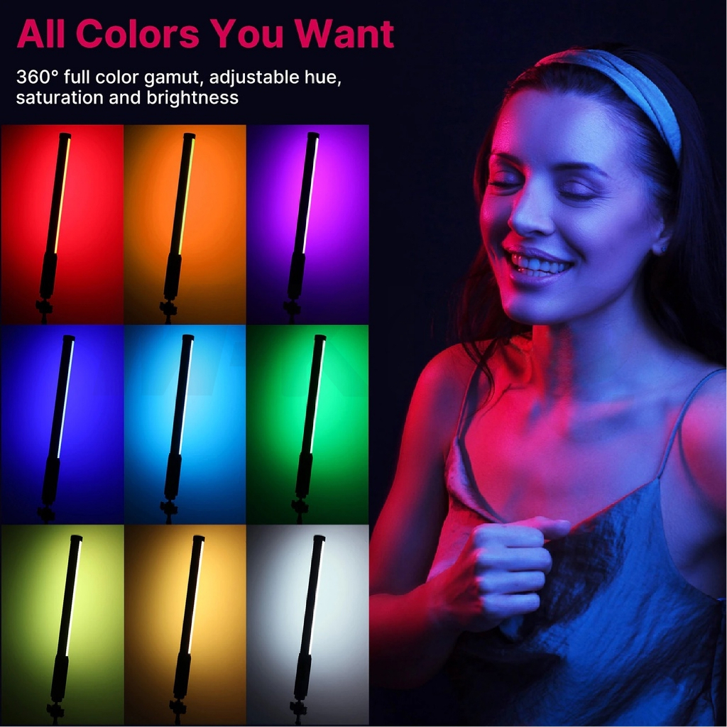 💖พร้อมส่งในไทย💖 ไฟสตูดิโอ Ulanzi VL119 RGB Handheld Light Wand ไฟสตูดิโอled RGB ไฟแท่ง เปลี่ยนสีไฟได้ 360 สี และ effects