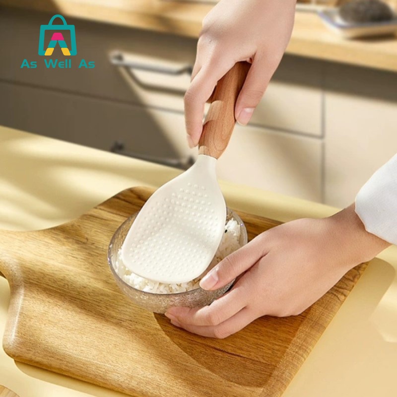 As Well As ทัพพีเล็ก ด้ามไม้ สำหรับใช้ในห้องครัว