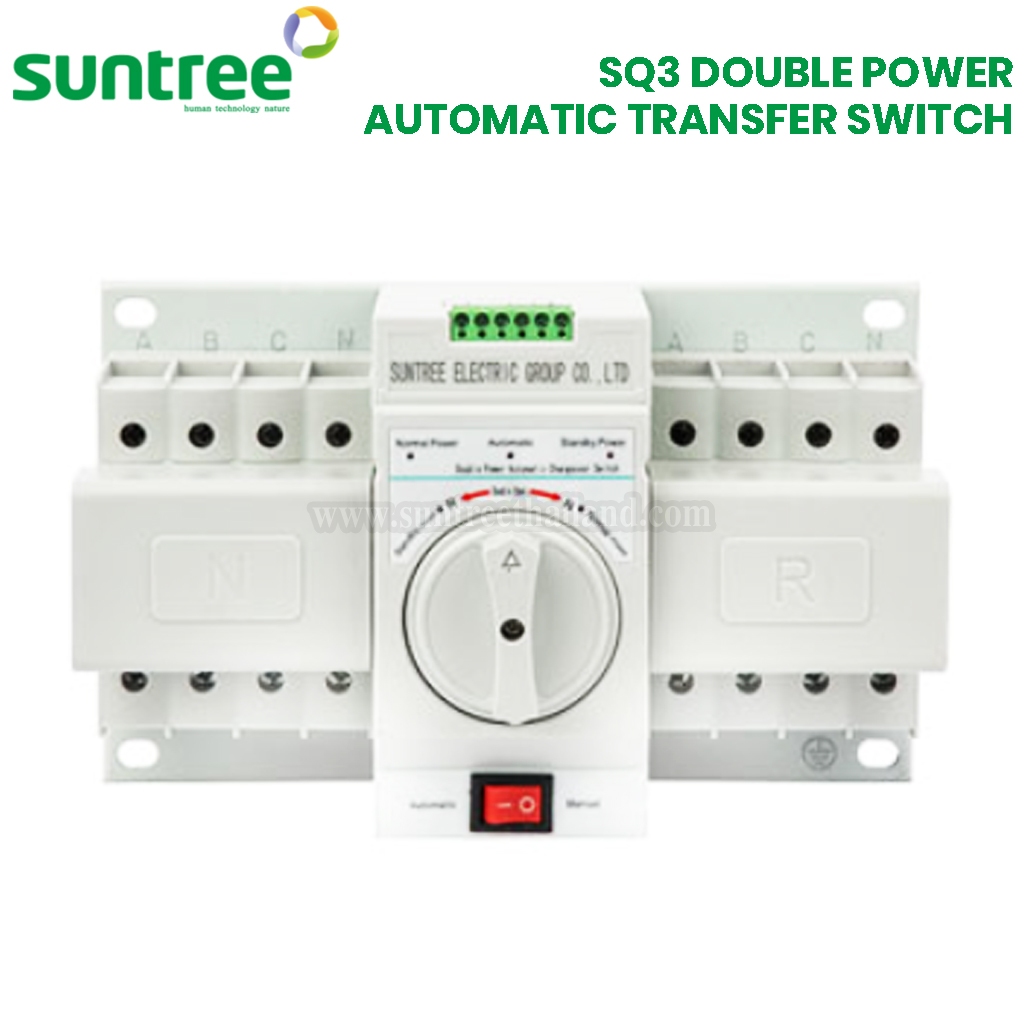 Suntree SQ3 Double Power Automatic Transfer Switch  4P 63A 380V SQ3W-63/4P  ATS 3 เฟส สวิทช์สลับแหล่