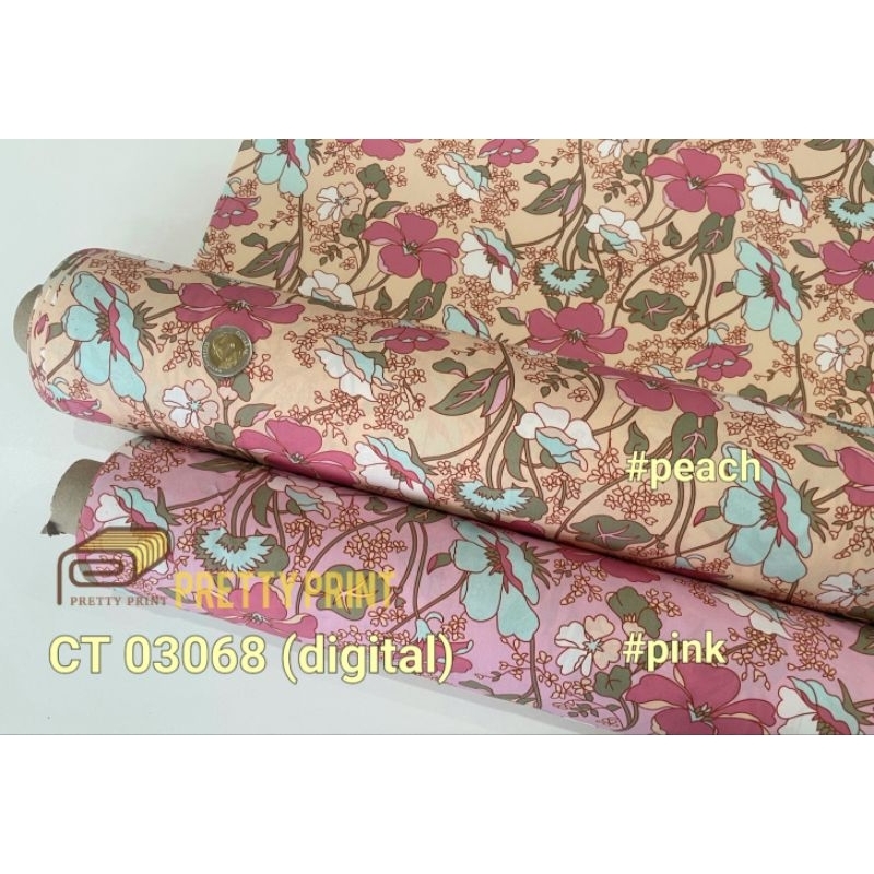 คอตต้อน100%พิมพ์ลาย (Digital) CT 03068 (ขายเป็นหลา)