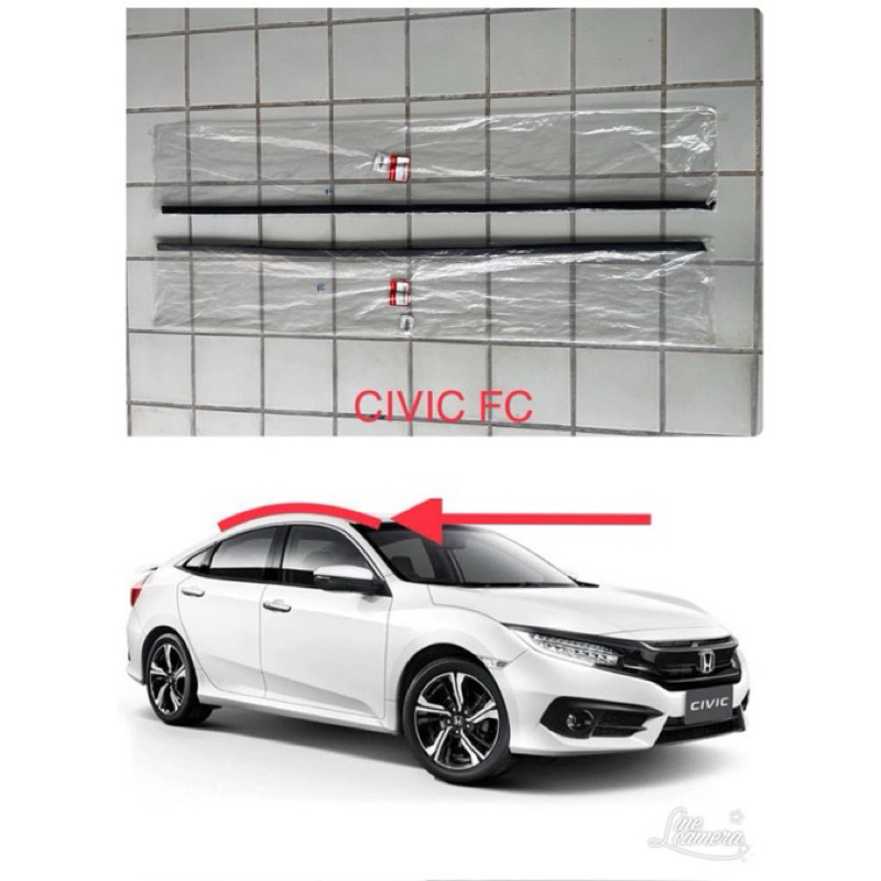คิ้วหลังคา(แท้ศูนย์)honda civic FC ปี2016-2021 ซ้าย/ขวา 1 คู่