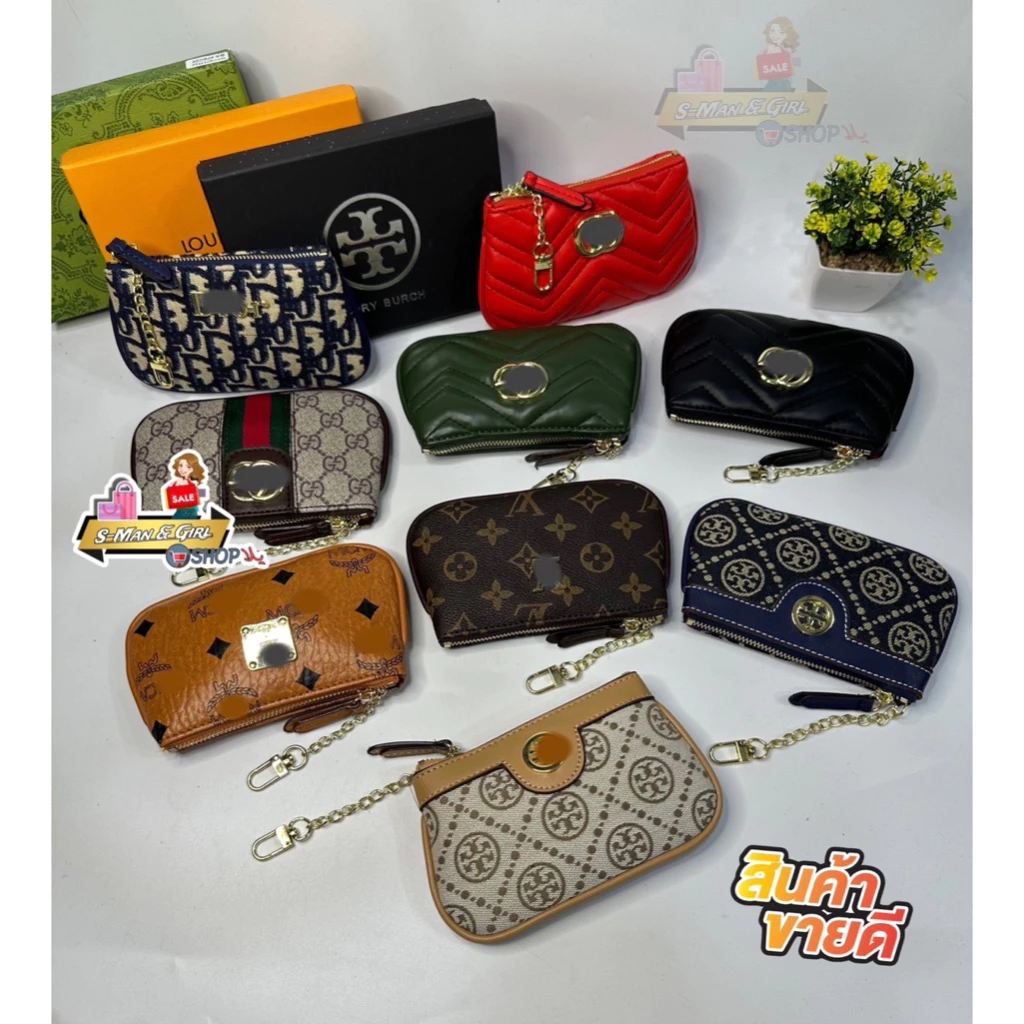 กระเป๋าผู้หญิงมีช่องซิปใส่เหรียญใบสั้น มีช่องซิปใส่เหรียญ เกรดพรีเมี่ยมสวย งานสวยเหมือนรูปเลย 6 นิ้ว