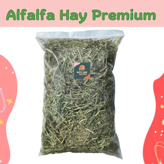 หญ้าอัลฟาฟ่า หญ้าอัลฟาฟ่าสับ Alfalfa โอ๊ตสับ เกรดพรีเมียม ร่อนฝุ่น 1 กิโลกรัม Alfalfa