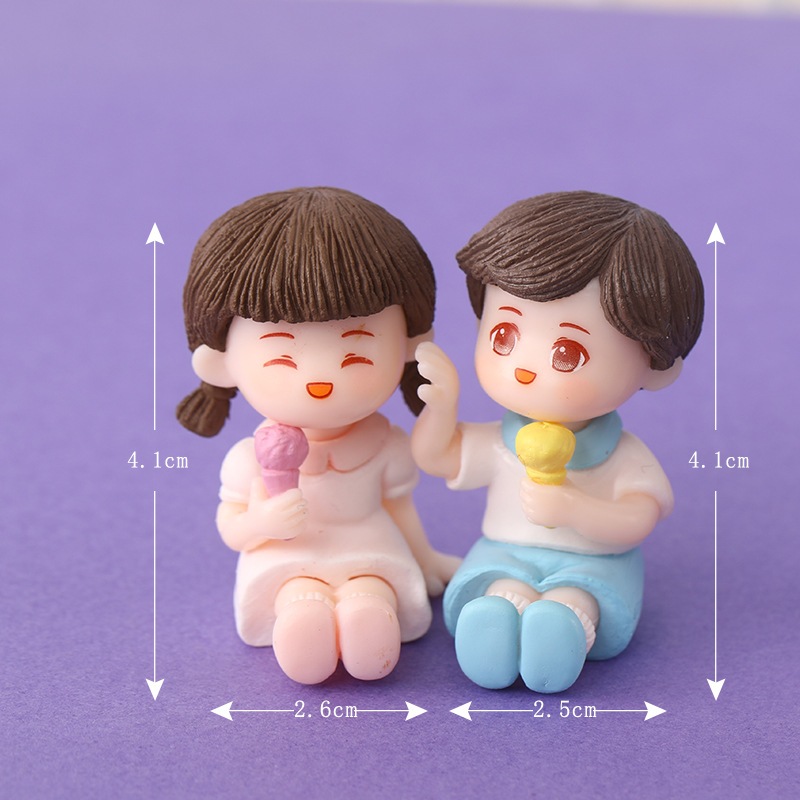 โมเดล - ตุ๊กตาคู่รัก สำหรับตกแต้งบ้าน สวนถาด แขวนหน้ารถ อุปกรณ์ตกแต่ง อื่นๆ - รูปที่ 3