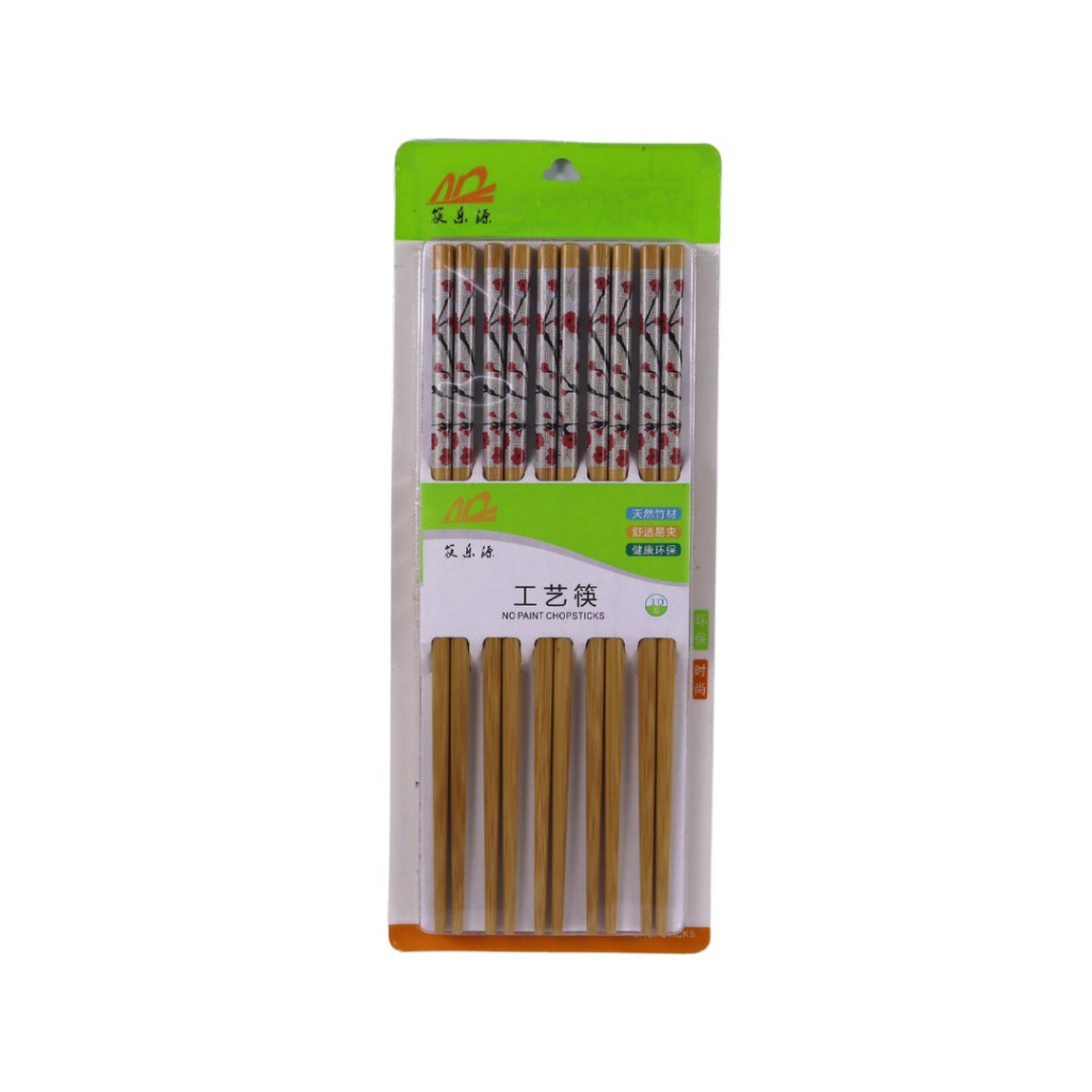 Meeda Kitchen ตะเกียบ ตะเกียบไม้ 10 คู่ ตะเกียบไม้ไผ่