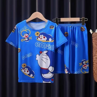 พร้อมส่งชุดนอนเด็กเด็กชายและหญิงชุดบ้านแขนสั้นการ์ตูน 1120