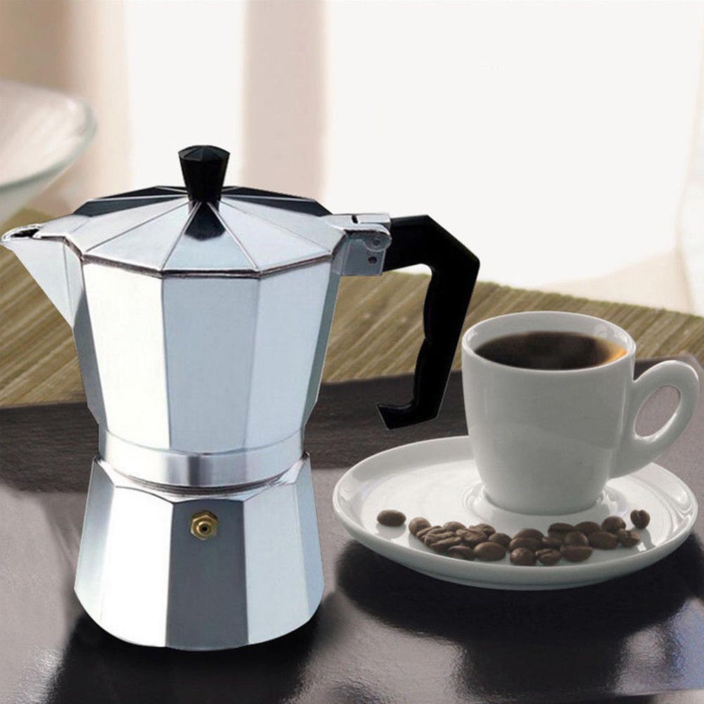 Moka Pot กาต้มกาแฟสด มอคค่าพอท หม้อชงกาแฟ เครื่องชงกาแฟ อลูมิเนียม 100/150/300/450ML SP