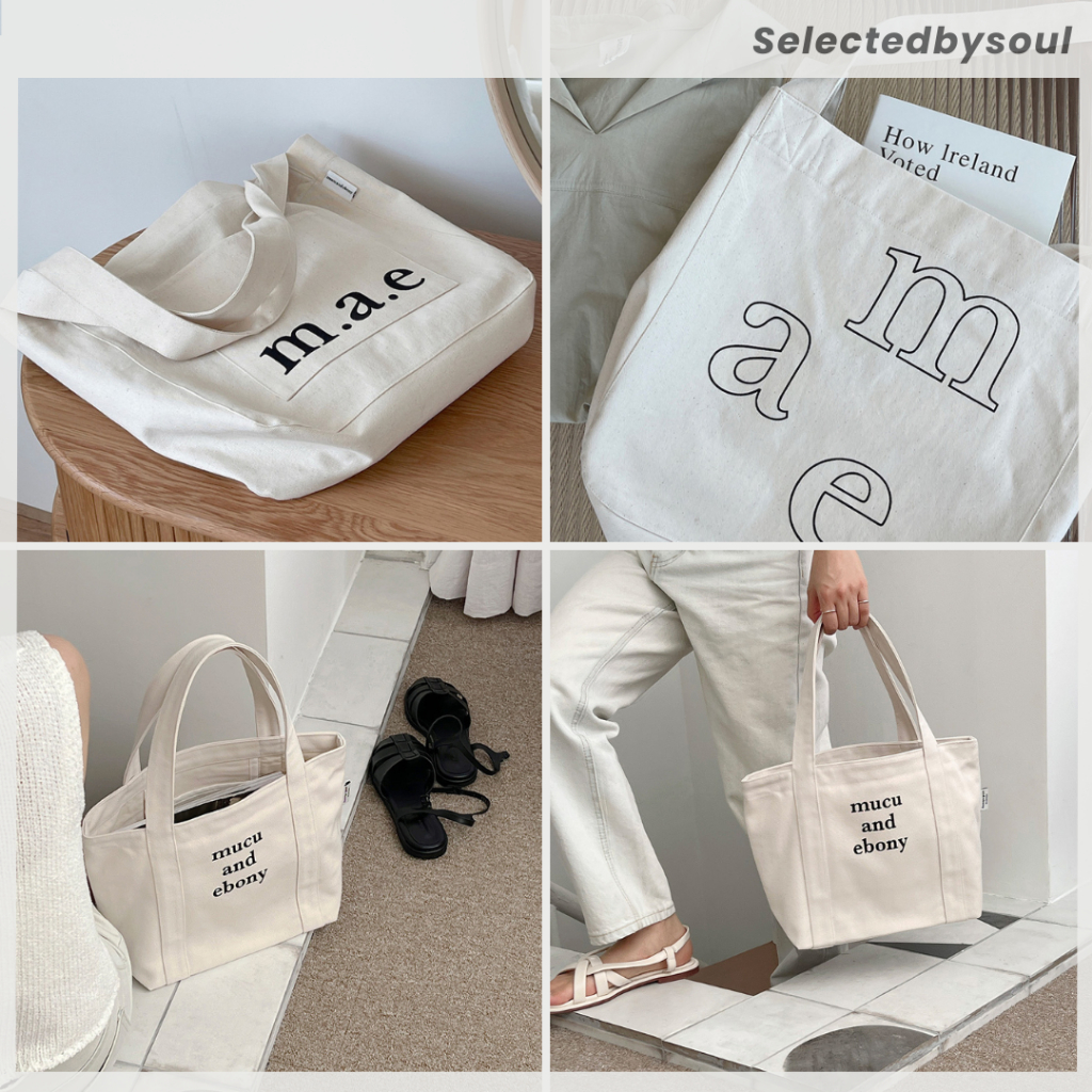 [Preorder] Mucu and Ebony กระเป๋า Minimal Tote รุ่น Logo Bag และ Neat Bag ของแท้100% ✨ กระเป๋านำเข้าจากเกาหลี ✈️