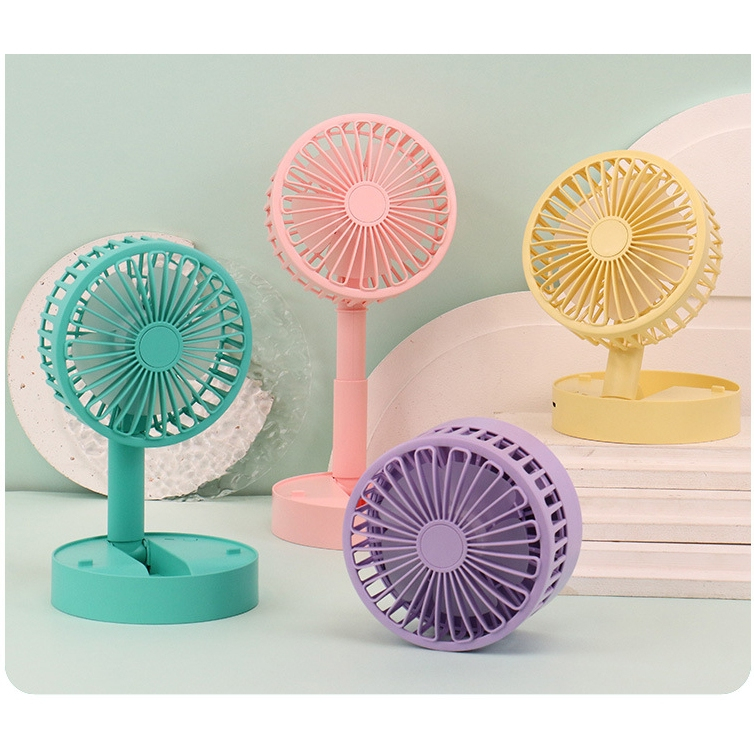พัดลมตั้งโต๊ะขนาดเล็ก พัดลม mini พัดลมพกพา พับได้ ปรับได้ 3 ระดับ USB Fan พกพาสะดวก