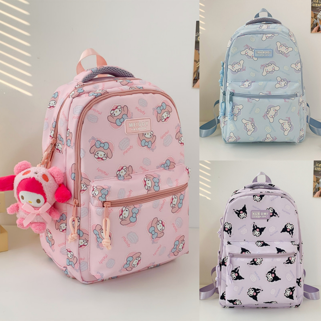 พร้อมส่ง💕 กระเป๋าเป้ 17.5นิ้ว ลายการ์ตูน  เป้เด็กประถม ไปโรงเรียน ใส่แล็ปท็อปได้ ขนาดใหญ่ คุณภาพดี