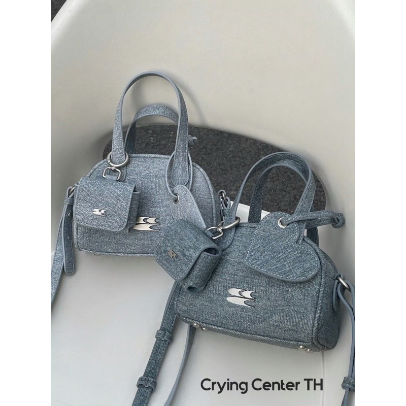 CryingCenter กระเป๋าสะพายข้าง/ครอสบอดี้ Mini Boston Jeans