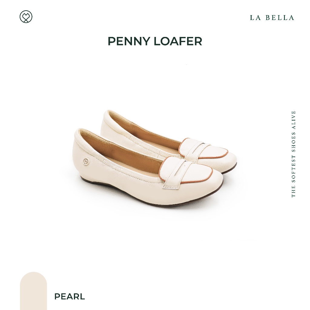 LA BELLA รุ่น PENNY LOAFER - PEARL