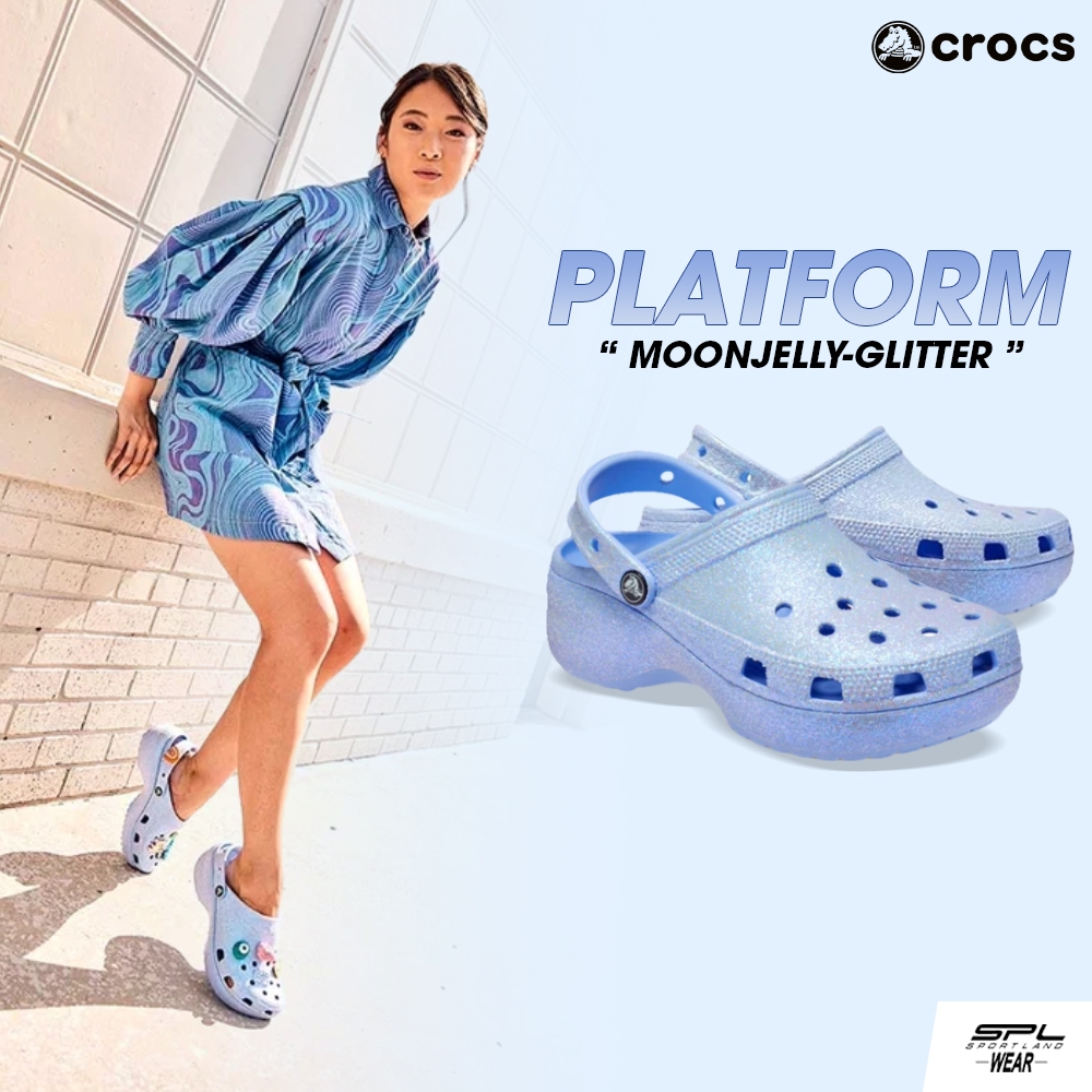 Crocs รองเท้าแตะ รองเท้ารัดส้น สำหรับผู้หญิง W CS Platform GlitterClog 207241-5Q6 (2790)