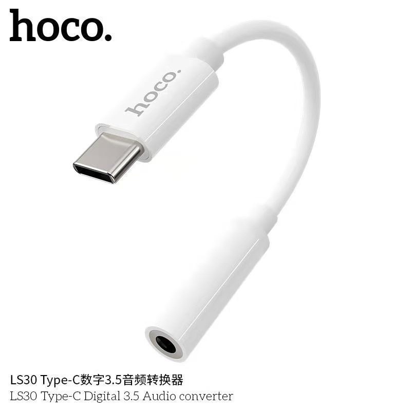 Hoco รุ่น LS30 อะแดปเตอร์สาย Type-C to 3.5มล.ตัวสายแปลงเสียง LS36 Digital Type-C to 3.5 mm. audio co