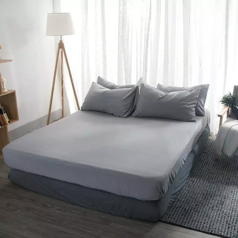 ผ้าปูที่นอน 7 ฟุต กว้าง 213 x ยาว 200 ซ.ม. ยางรัดมุม 360 องศา มุมสูง 14 นิ้ว ( เฉพาะผ้าปู )